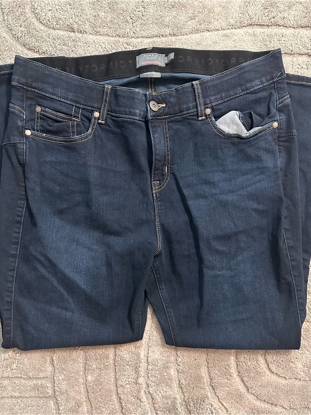 torrid dark denim straight leg jeans